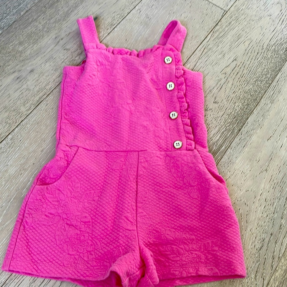 Janie and jack QUILTED FLORAL JACQUARD ROMPER size 8 girls